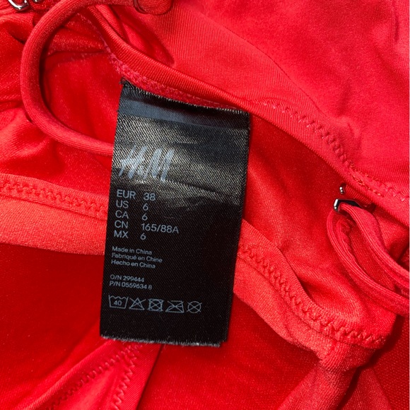 H&M Bright Red One-Piece Swimsuit | SIZE: US 6 - Picture 6 of 6